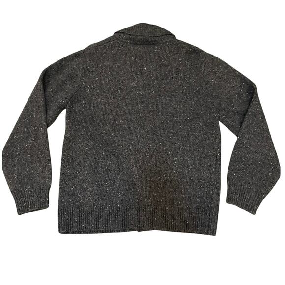 Marine Layer Men's Charcoal Wool Blend Shawl Collar Button Soft Cardigan Medium - Picture 2 of 11